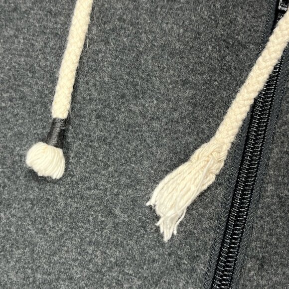 Ampersand Ave Womens 1/2 Zip Hoodie Size L Dark Gray Contrast Leopard Loungewear - Picture 7 of 8